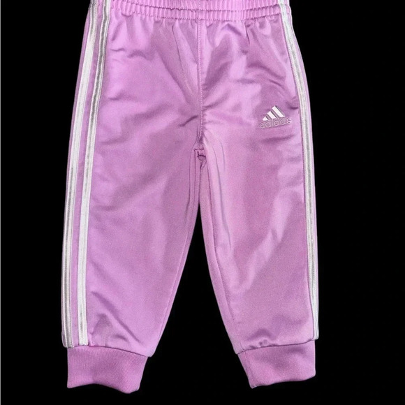 NWOT adidas girls Classic Tricot Track Set, Light Purple, 12 Months - Picture 3 of 6